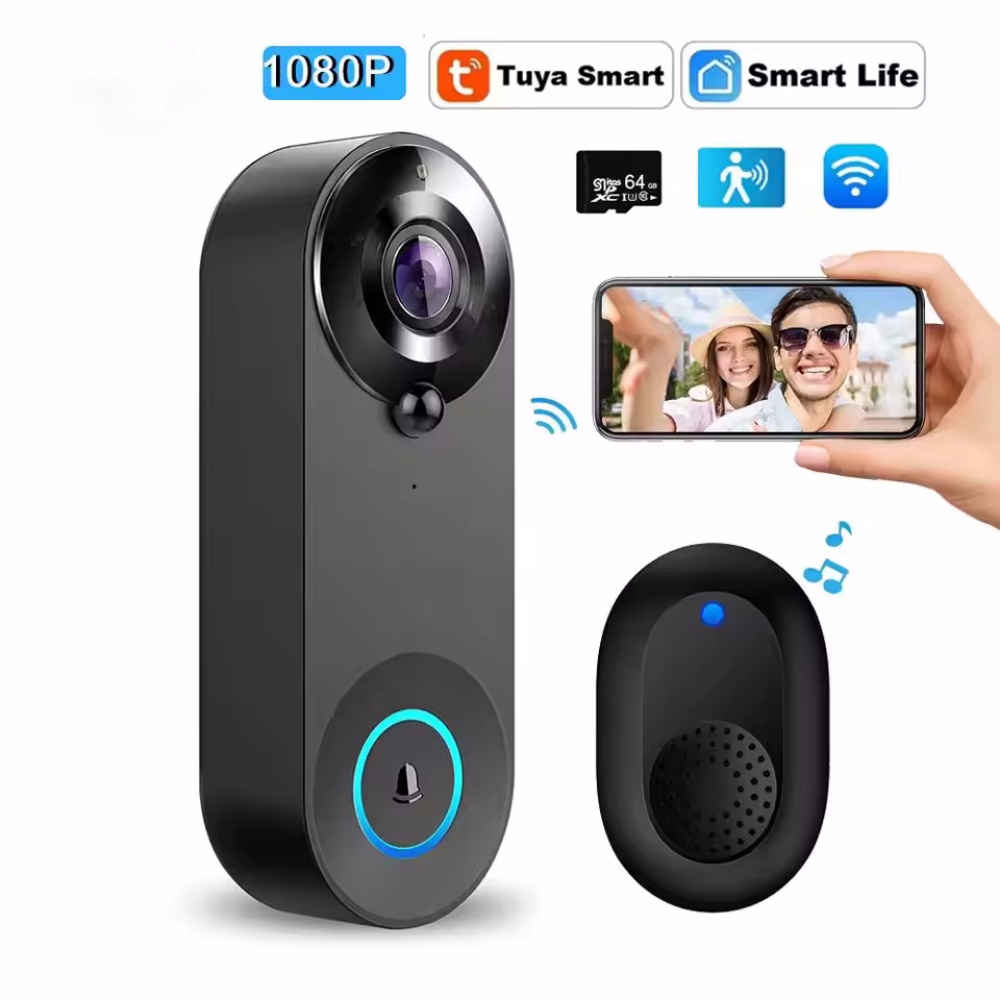 Home Security Monitoring Service - Tuya 1080P Wireless WIFI Doorbell Video