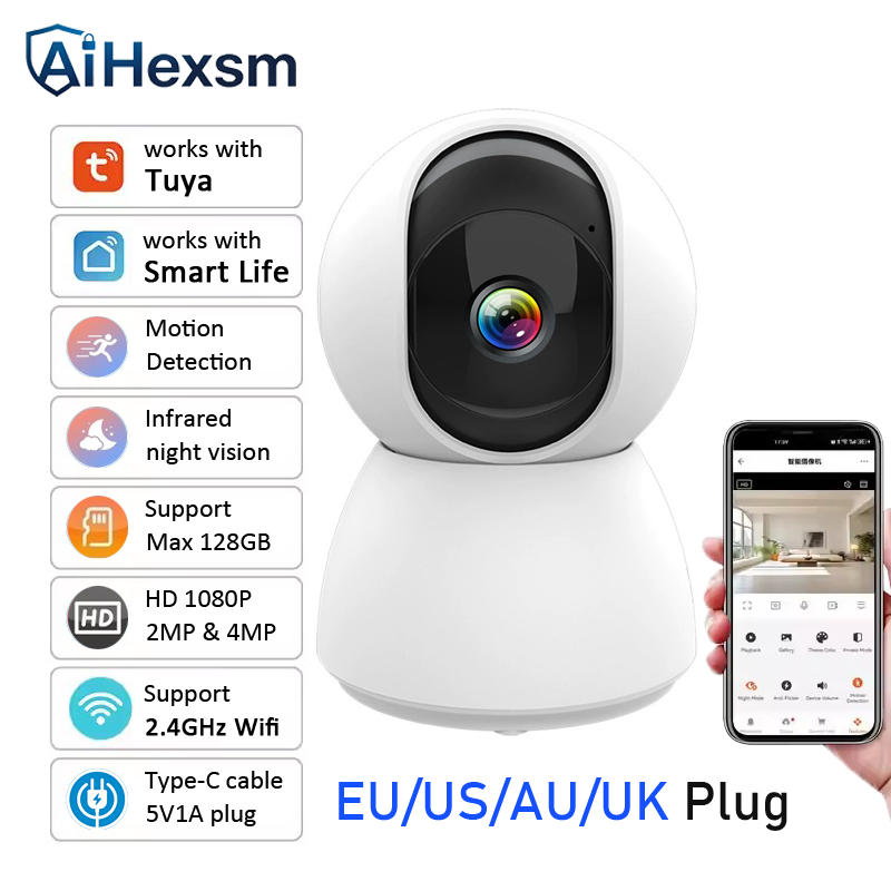 Home Security Cameras Uk - EU/US/UK/AU Plug Tuya 2K 4MP IP