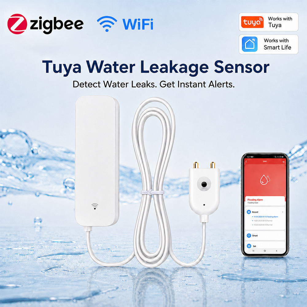Home Security Business - ZigBee WiFi Water Leak Sensor Flood