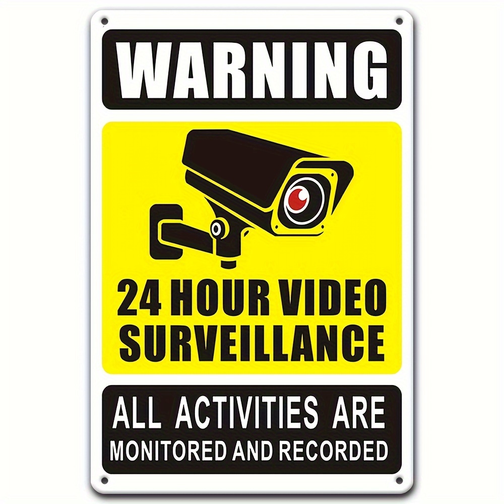 Home Security Business - 24/7 Video Surveillance Warning Sign -