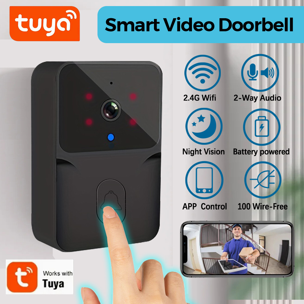 Home Security Monitoring Service - Tuya Wireless Smart Video Doorbell, 2.4G
