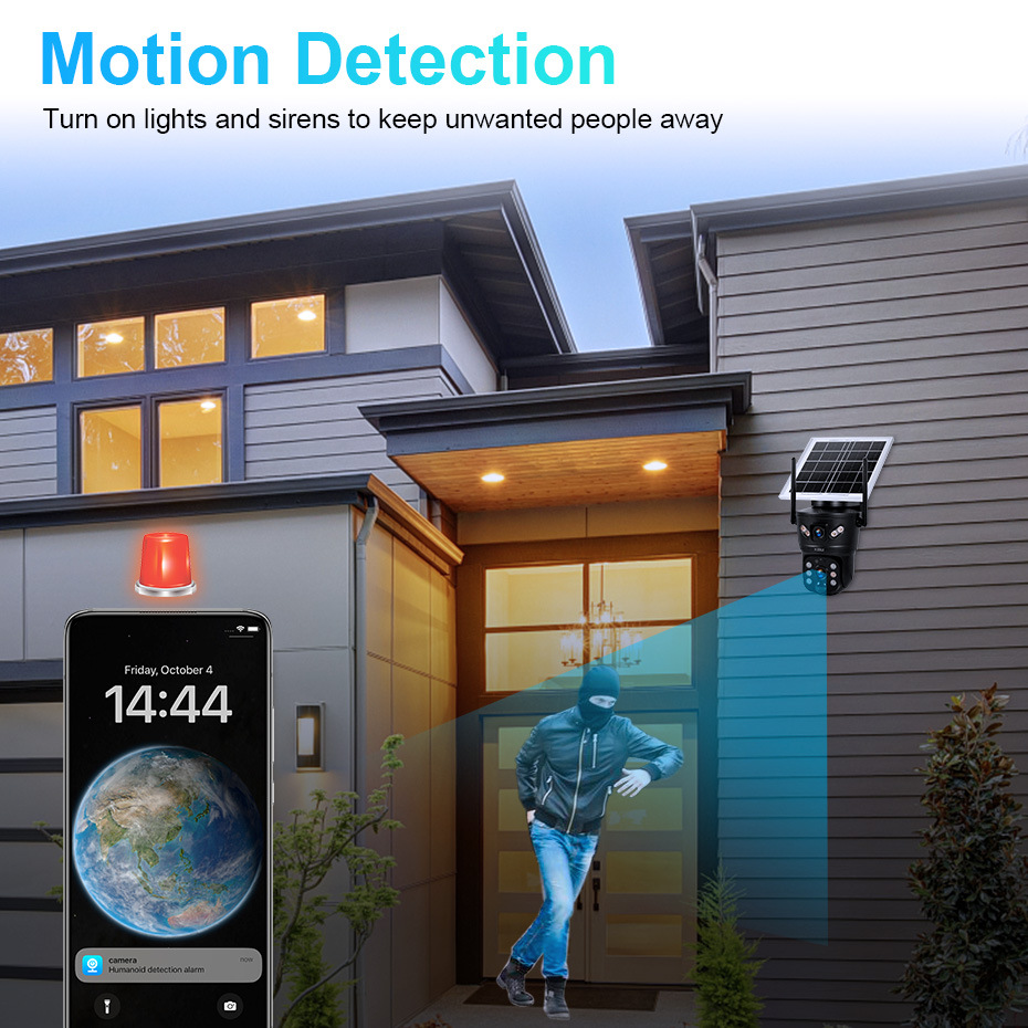 KERUI 6MP 4G SIM WiFi Solar Ca - огляд і ціна Home Security Monitoring Service