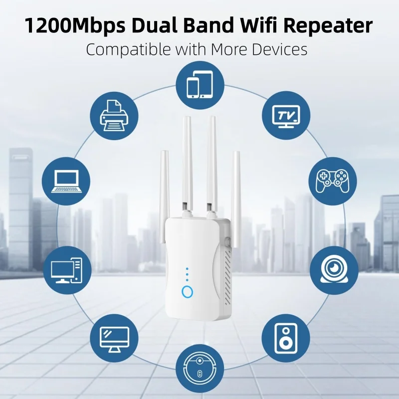 1200Mbps Dual Band WiFi Repeat - огляд і ціна Home Security Bundle