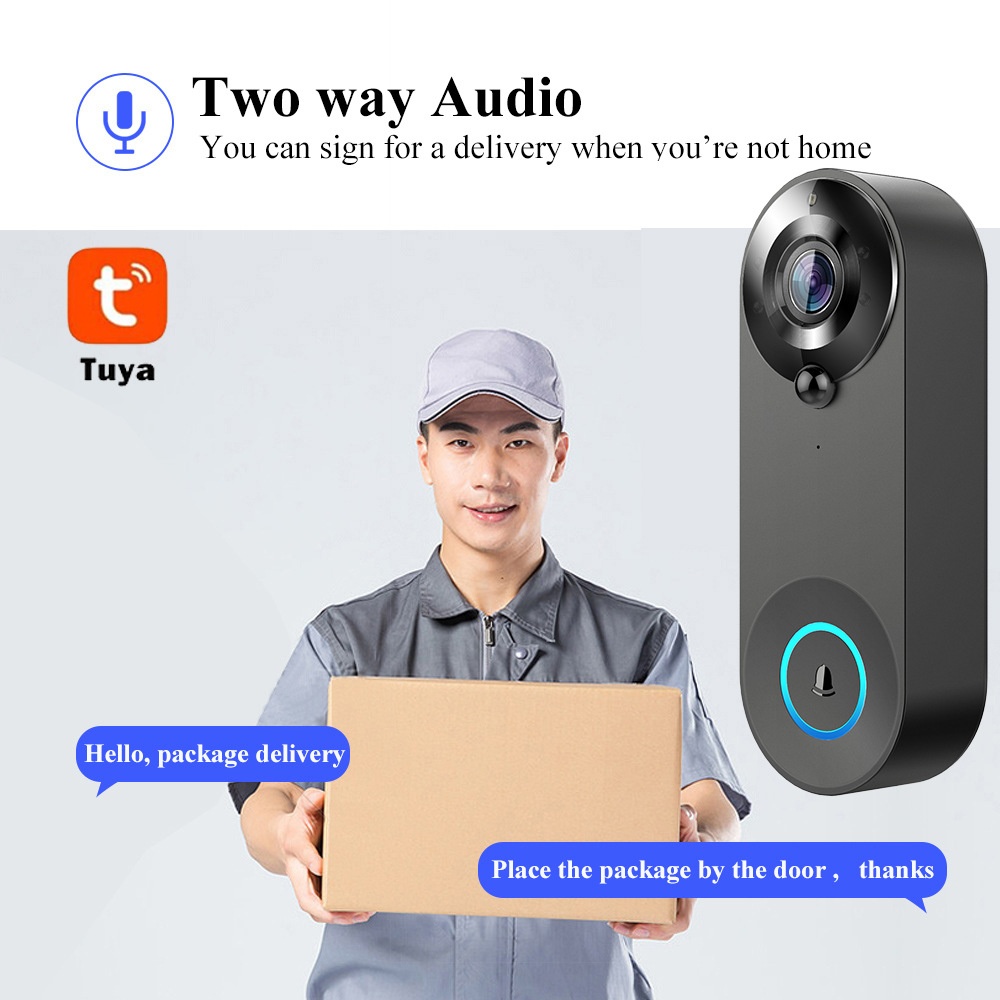 Tuya 1080P Wireless WIFI Doorb - огляд і ціна Home Security Monitoring Service