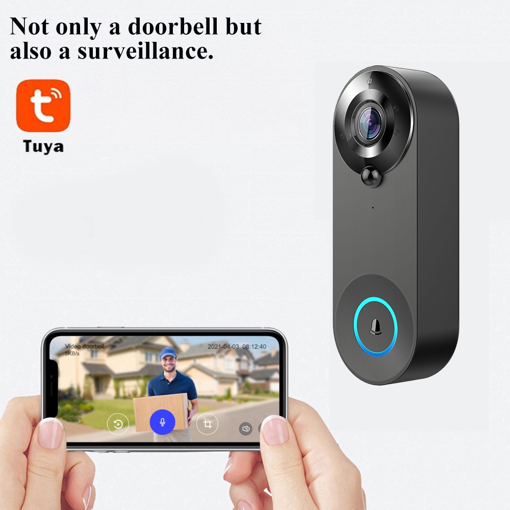 Tuya 1080P Wireless WIFI Doorb - огляд і ціна Home Security Monitoring Service