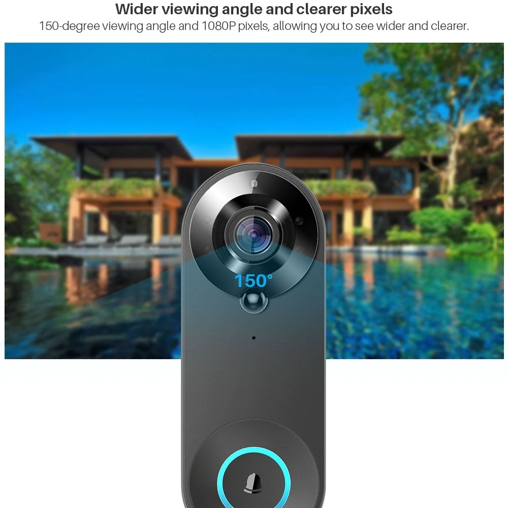 Tuya 1080P Wireless WIFI Doorb - огляд і ціна Home Security Monitoring Service
