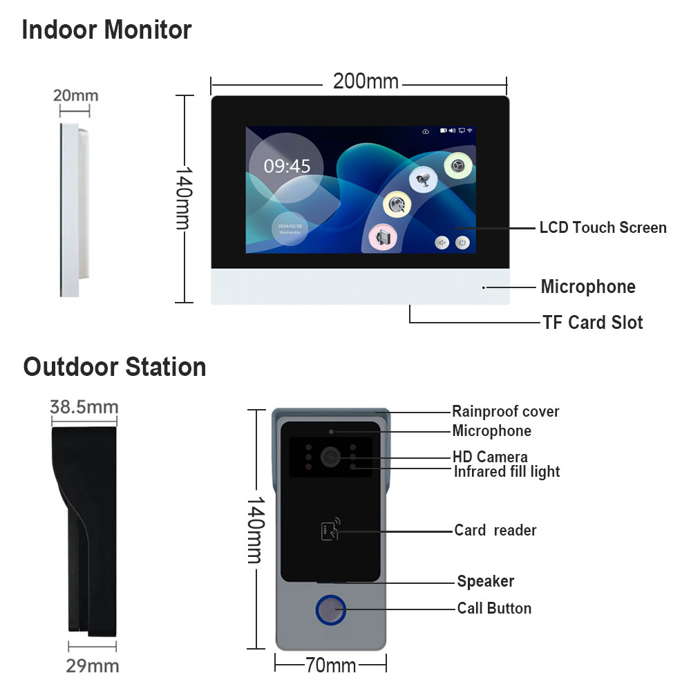 2 Wires Smart Home Tuya Wifi 1 - огляд і ціна Home Security Cameras Uk