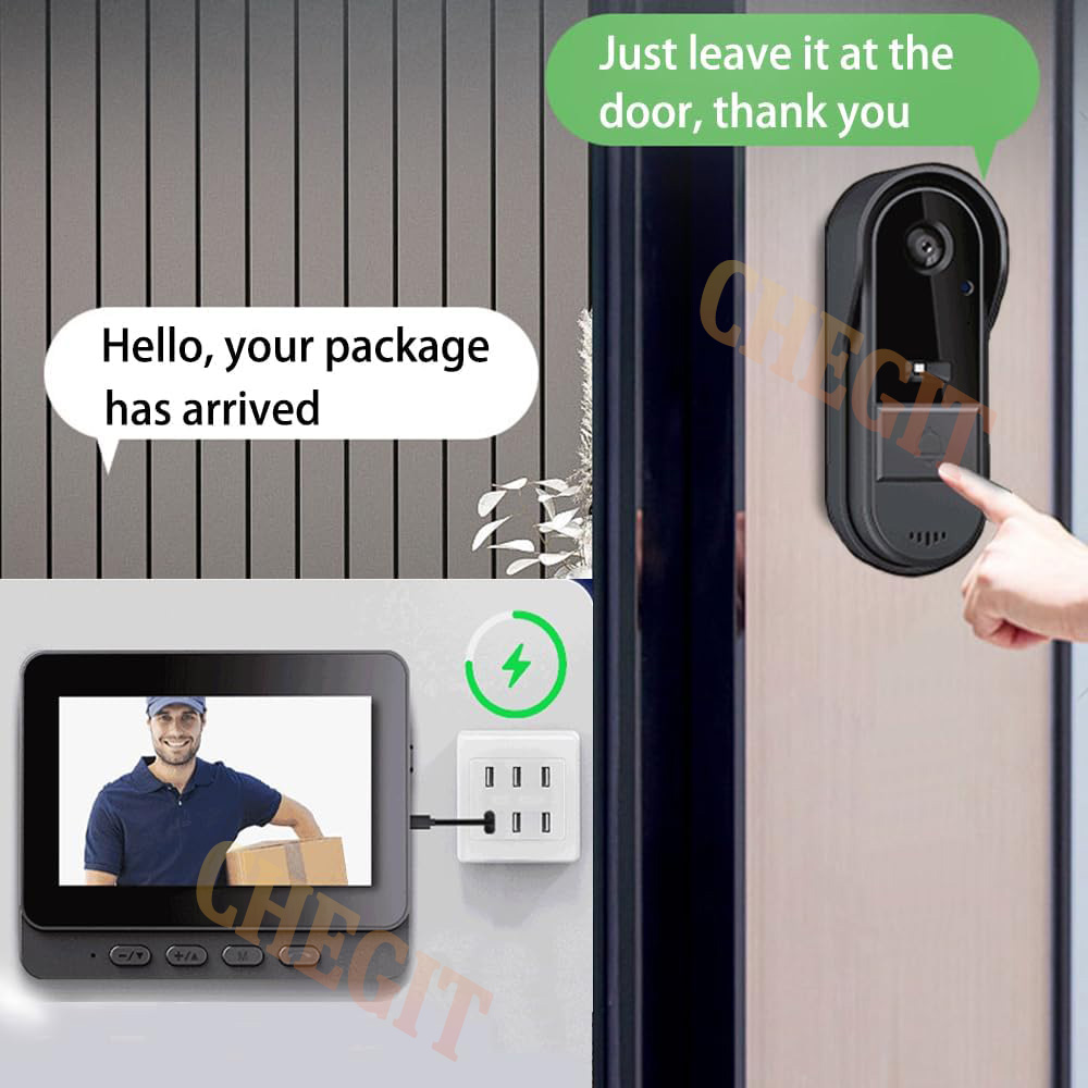 Wireless Wifi Doorbell Camera  - огляд і ціна Home Security Monitoring Service