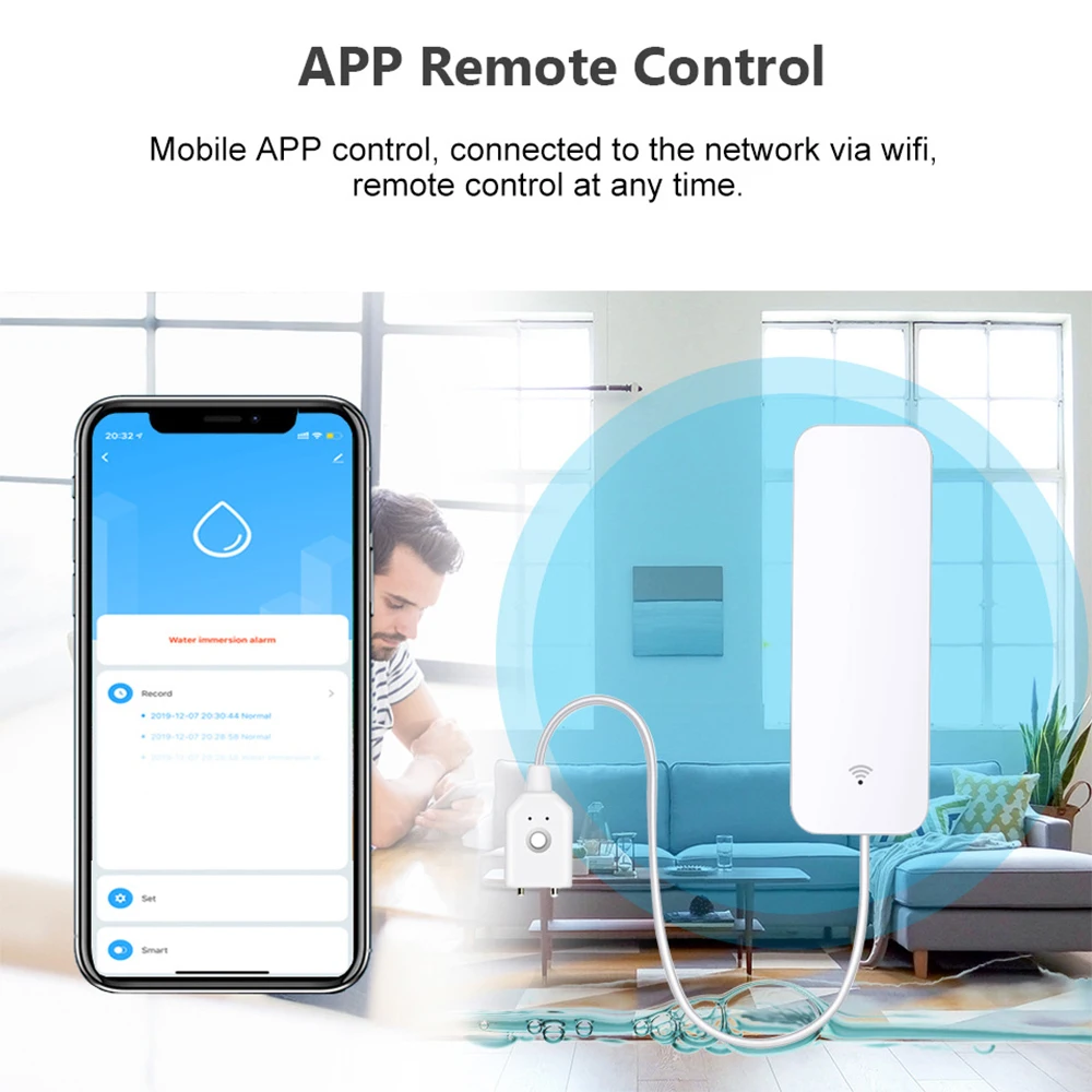 Tuya WiFi Zigbee Water Sensor  - огляд і ціна Home Security Business