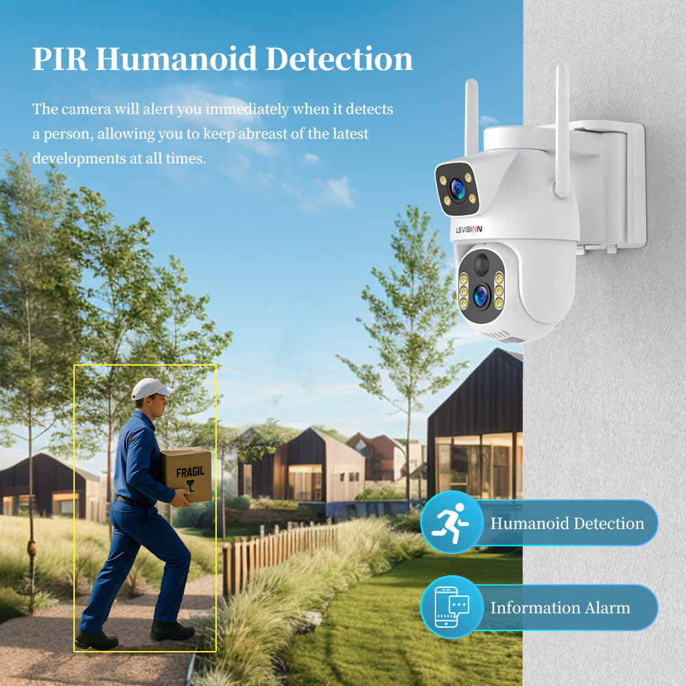 LS VISION Dual-Lens Solar Secu - огляд і ціна Home Security Cameras Uk
