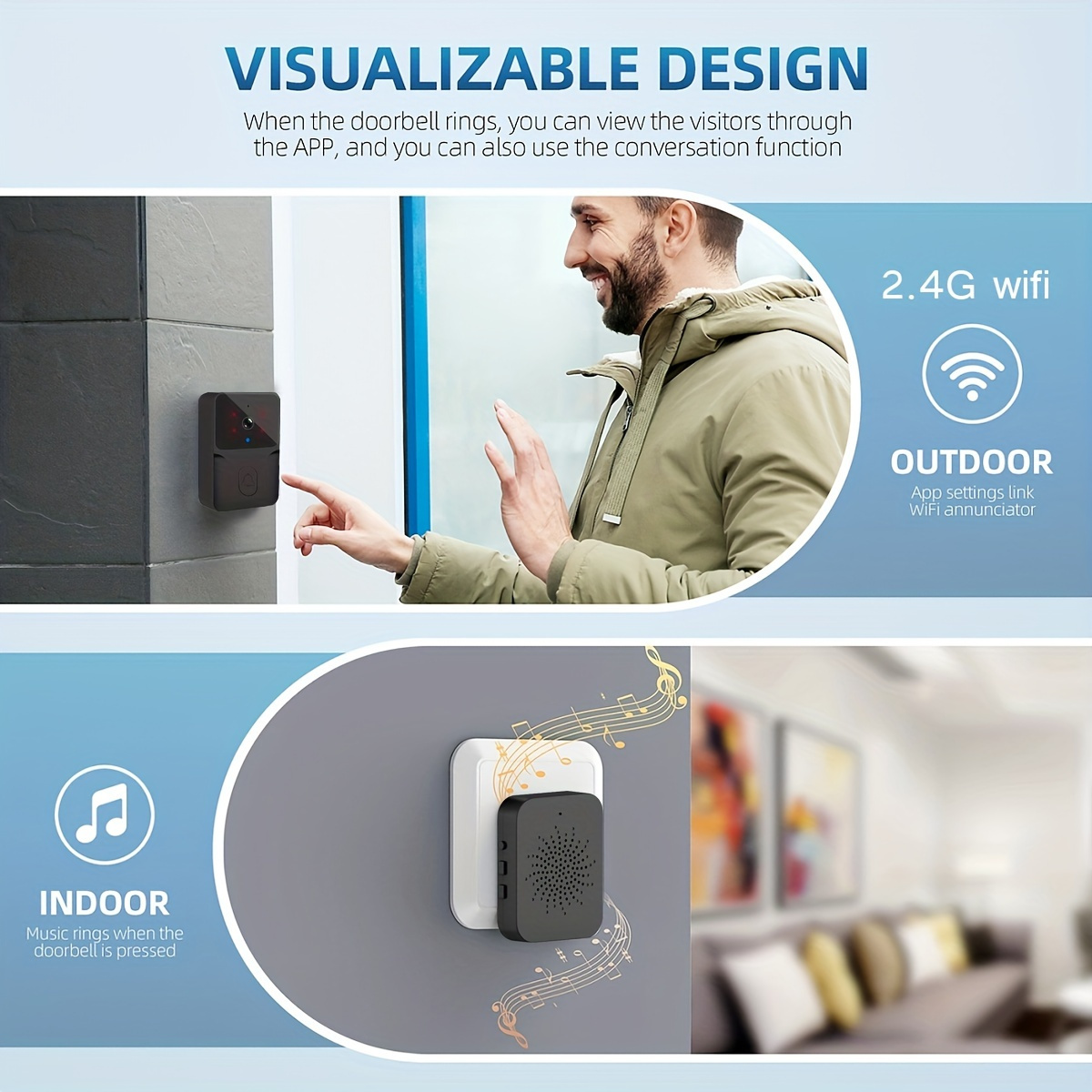 Tuya Wireless Smart Video Door - огляд і ціна Home Security Monitoring Service